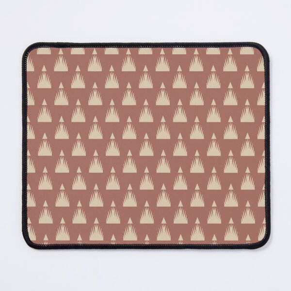 Item preview, Medium Geometric Temple Tower Pattern Terracotta Rust Ivory Repeat designed and sold by DColourMuse.
