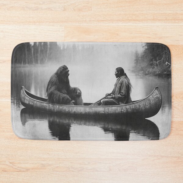 Item preview, Bigfoot Canoe Print | Vintage Folklore Art  designed and sold by GSizzle1.