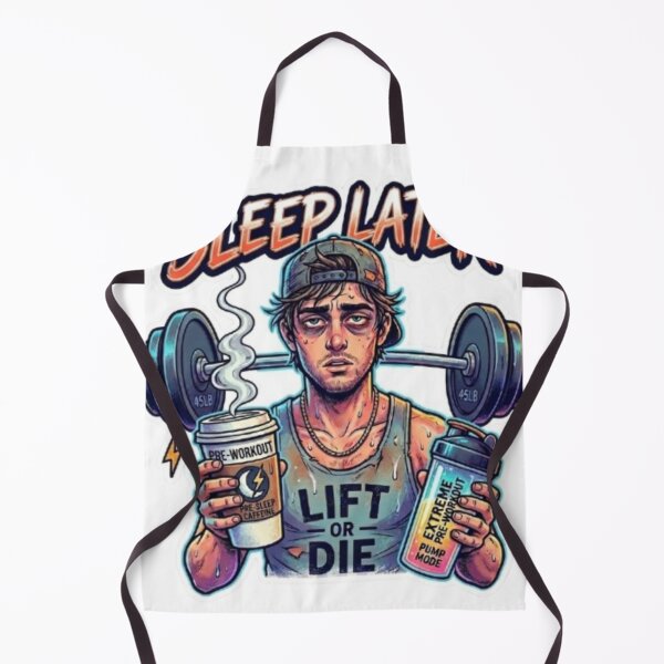 Item preview, Sleep Later Lift or Die – Funny Tired Gym Shaker Pre-Workout Graphic designed and sold by Northern Glow Art.