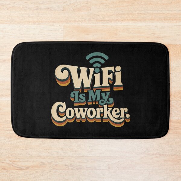 Item preview, WiFi Is My Coworker. | Funny Remote Work Retro Quote designed and sold by Irene Catchmind.