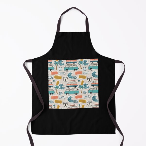 Item preview, Retro Surf Van and Beach Vibes Pattern iPhone Case designed and sold by FestivityFinds.