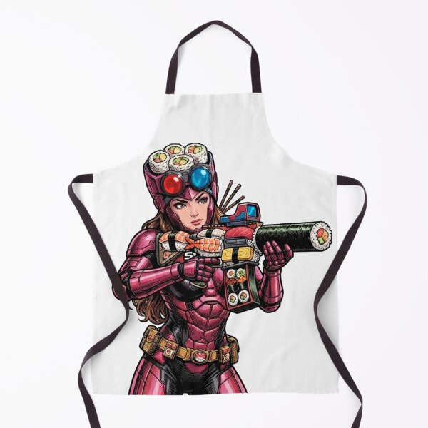 Item preview, SUSHI MASK WOMAN NEO: Pink Metallic Ultimate Warrior designed and sold by Japan Cyberpunk Universe & Surreal Characters.