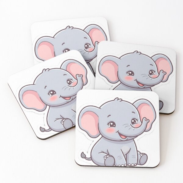 Item preview, Cute Kawaii Baby Elephant Premium Sticker designed and sold by KeerthiCuteFind.
