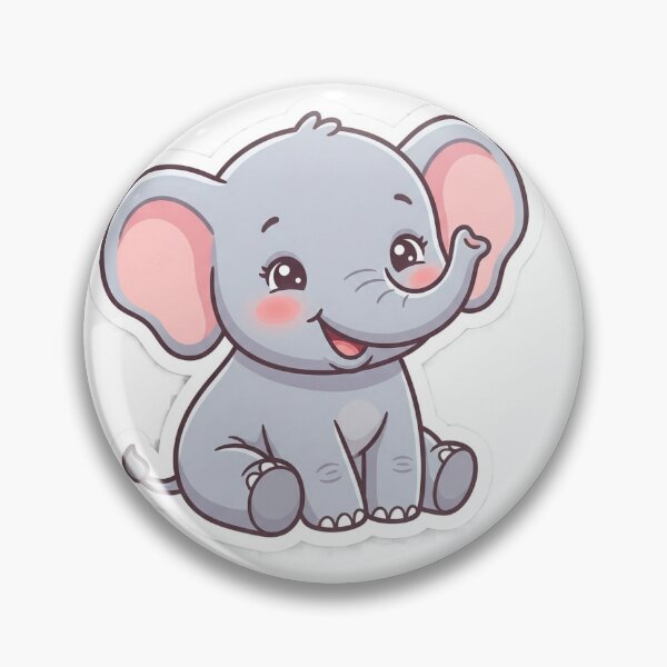 Item preview, Cute Kawaii Baby Elephant Premium Sticker designed and sold by KeerthiCuteFind.