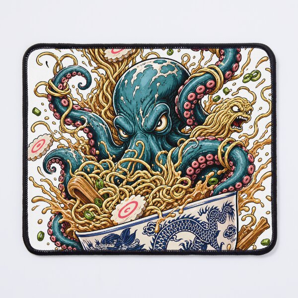 Item preview, Octopus Ramen Bowl Noodle Chaos designed and sold by castillomiami.