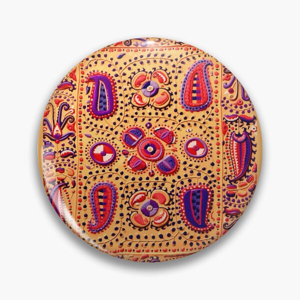 Item preview, 19th Century Uzbekistan Suzani with Gold Background designed and sold by Vicky Brago-Mitchell®.