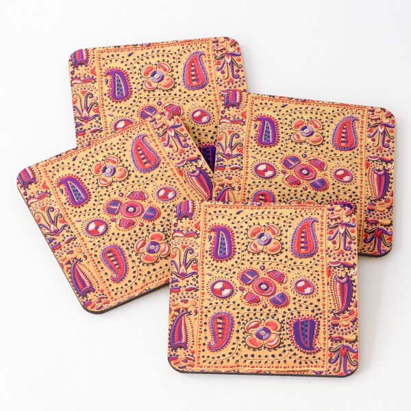 Item preview, 19th Century Uzbekistan Suzani with Gold Background designed and sold by Vicky Brago-Mitchell®.