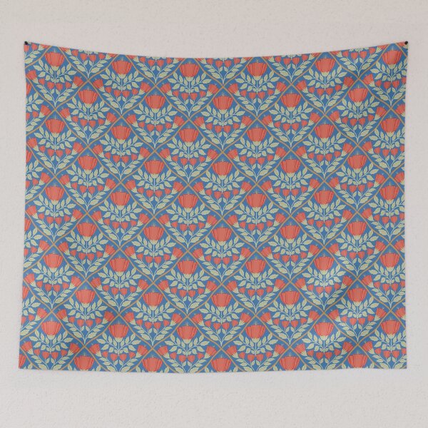 Item preview, Folk Art Tulips Pattern designed and sold by Pinecone Place.