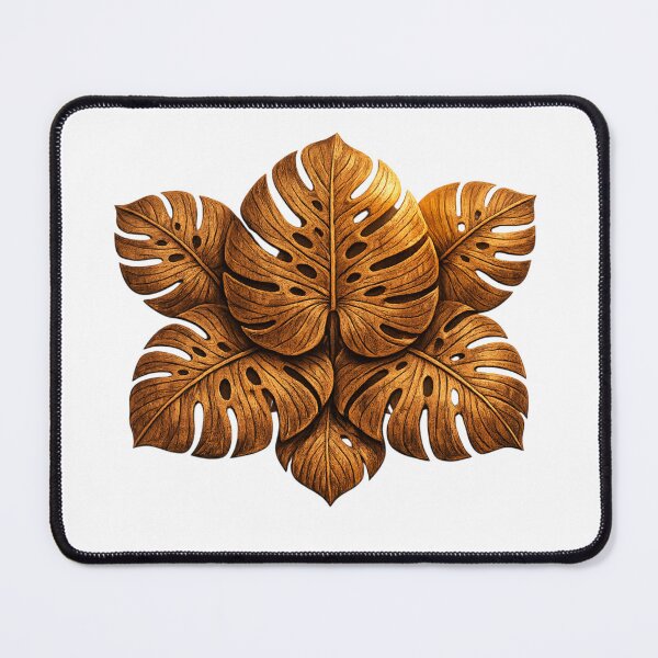 Item preview, Golden Wooden Monstera Leaf Arrangement designed and sold by krujoArt.