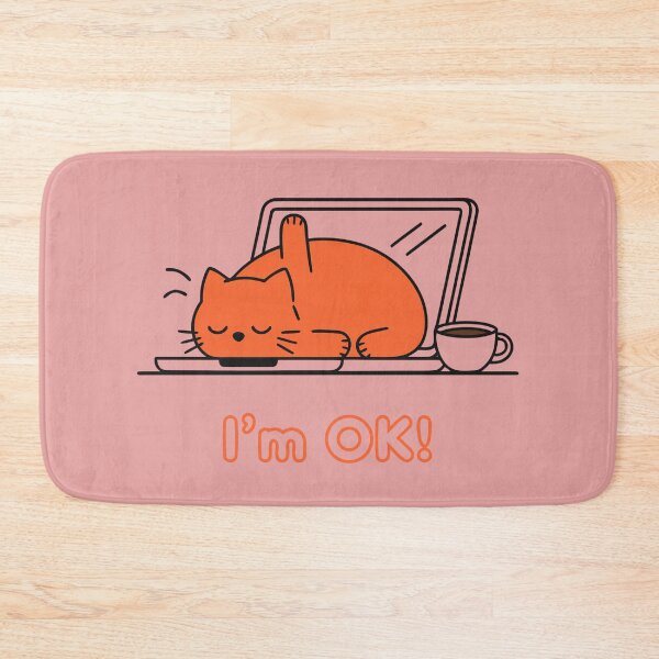 Item preview, I’m OK Sleepy Cat Funny Work From Home Graphic Tee designed and sold by Mousy17.