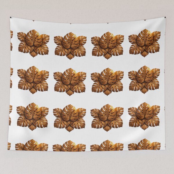 Item preview, Golden Wooden Monstera Leaf Arrangement designed and sold by krujoArt.