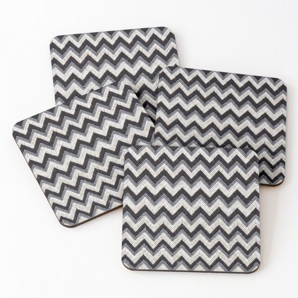 Item preview, Monochromatic Zigzag Knit Pattern with White, Gray and Black Yarn designed and sold by ElementoVisual.