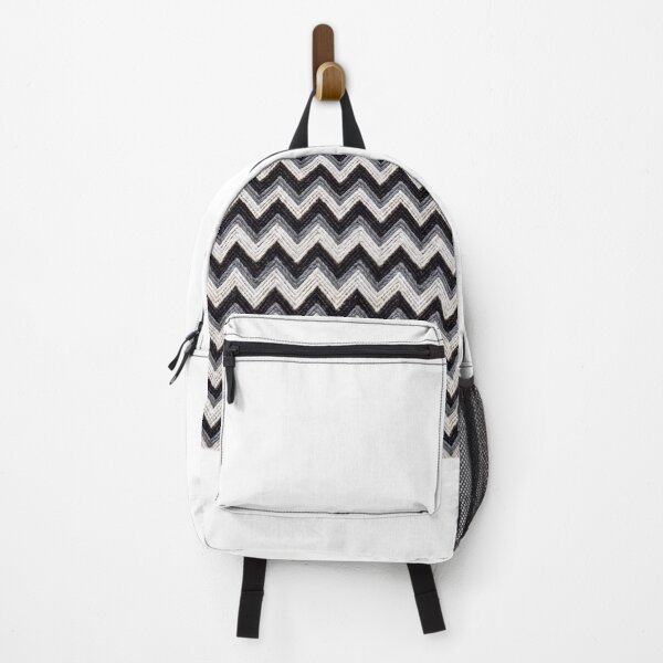 Item preview, Monochromatic Zigzag Knit Pattern with White, Gray and Black Yarn designed and sold by ElementoVisual.