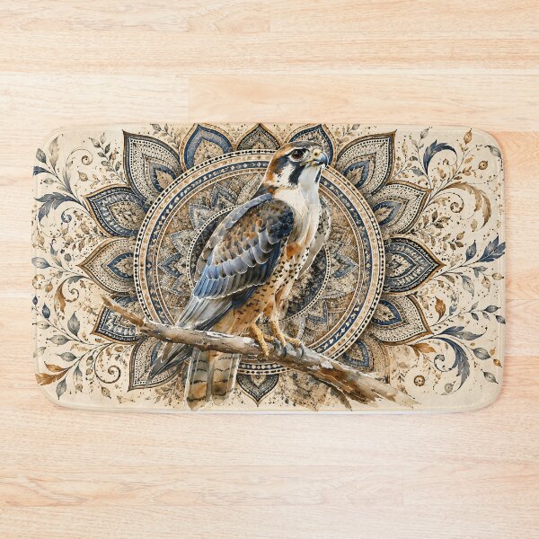 Item preview, Majestic Falcon Mandala Art Print | Wildlife Bird Mandala Wall Art | Sacred Geometry Animal Illustration | Boho Nature Decor designed and sold by suryabumblee.