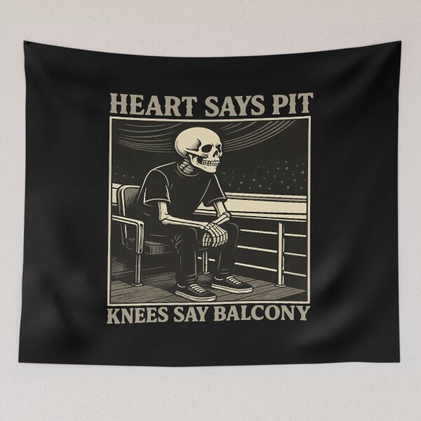 Item preview, Skeleton Concession Balcony Crowd Humor Design designed and sold by Random-Toon.
