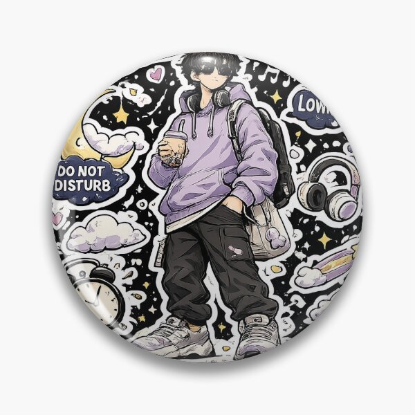 Item preview, Chill Mode Activated Anime Boy Sticker designed and sold by carftonn.