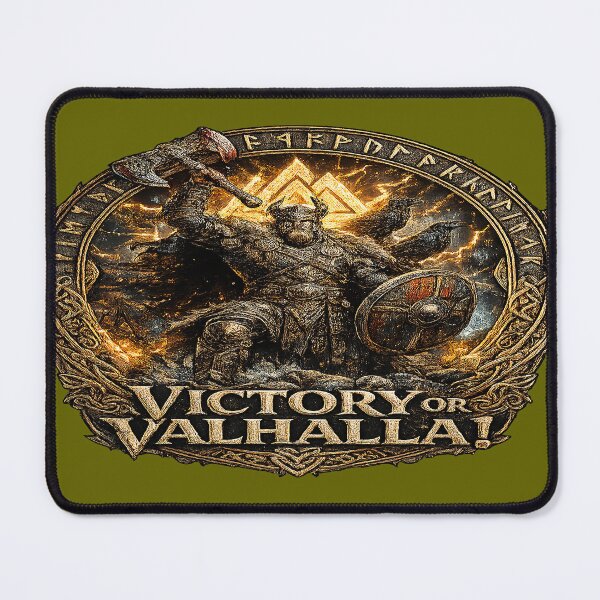 Item preview, VICTORY OR VALHALLA – Viking Warrior Rune Circle | Norse Mythology Design designed and sold by Alchemy Forge.