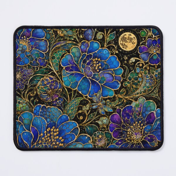 Item preview, Stainglass Botannica by Moonlight- designed and sold by Stocksom  Art Prints.