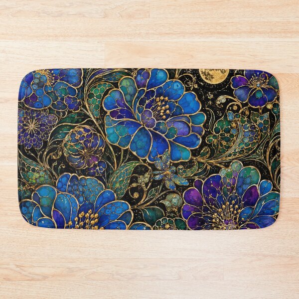 Item preview, Stainglass Botannica by Moonlight- designed and sold by Stocksom  Art Prints.