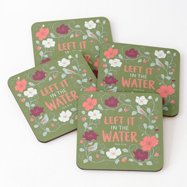 Item preview, Left It In The Water Baptism Floral Acts 22:16 Christian Tee designed and sold by bosamji.