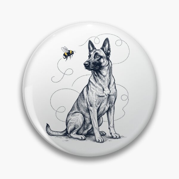 Item preview, Belgian Malinois Bumble Bee Honeybee Dog Lover designed and sold by Kimberley King Art  King Art.