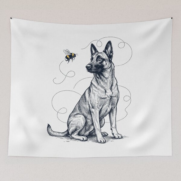 Item preview, Belgian Malinois Bumble Bee Honeybee Dog Lover designed and sold by Kimberley King Art  King Art.