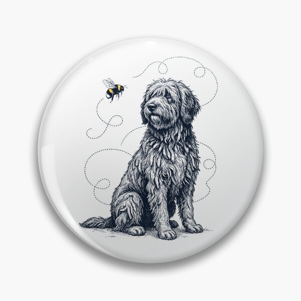 Item preview, Bergamasco Shepherd Bumble Bee Honeybee Dog Lover designed and sold by Kimberley King Art  King Art.