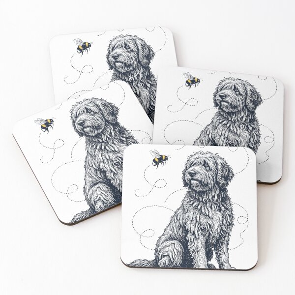 Item preview, Bergamasco Shepherd Bumble Bee Honeybee Dog Lover designed and sold by Kimberley King Art  King Art.