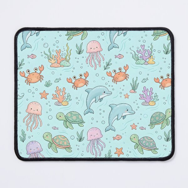 Item preview, Cute Ocean Creatures Seamless Pattern iPhone Case designed and sold by FestivityFinds.