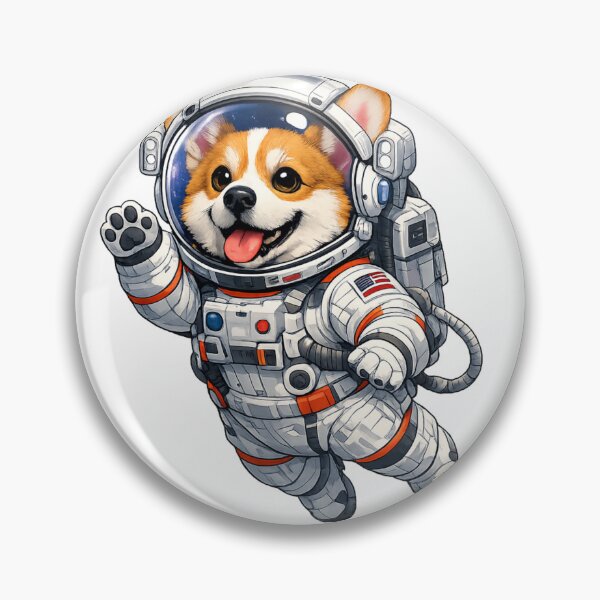 Item preview, Cute corgi dog in astronaut spacesuit floating in space designed and sold by ARIN2550.