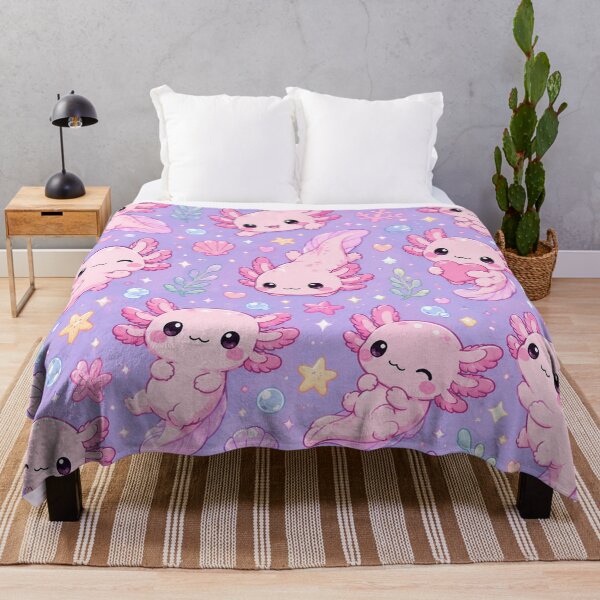 Item preview, Kawaii Pink Axolotl Pattern – Cute Pastel Axolotl Aesthetic Phone Case & Sticker Design designed and sold by RJACreative.