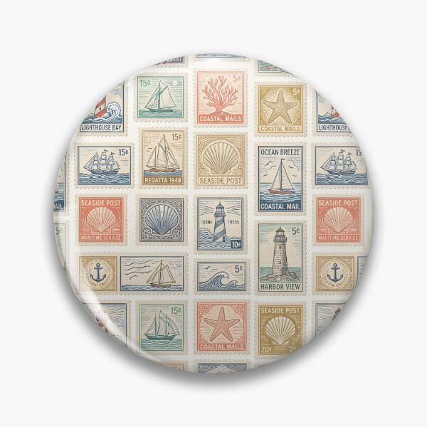 Item preview, Vintage Nautical Postage Stamp Pattern iPhone Case designed and sold by FestivityFinds.