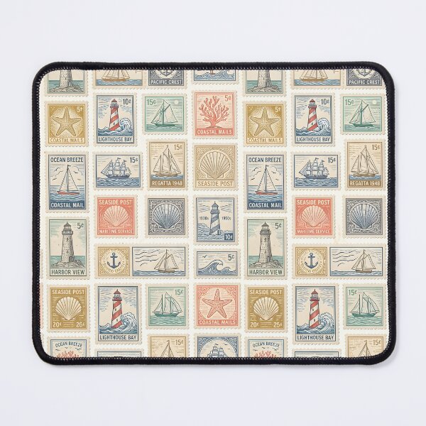 Item preview, Vintage Nautical Postage Stamp Pattern iPhone Case designed and sold by FestivityFinds.