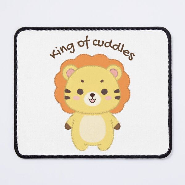 Item preview, King Of Cuddles Adorable Stitched Lion Plushie Art designed and sold by AursaArt.