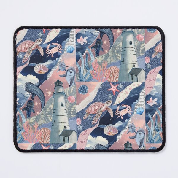 Item preview, Pink and Blue Ocean Collage designed and sold by Collage Gallery.