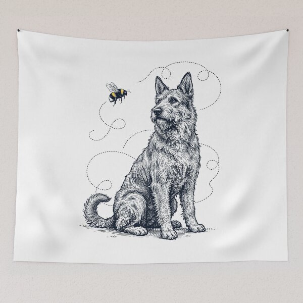 Item preview, Berger Picard Bumble Bee Honeybee Dog Lover designed and sold by Kimberley King Art  King Art.