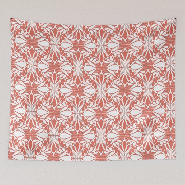 Item preview, Monochrome Folk Art Red Pattern designed and sold by Pinecone Place.