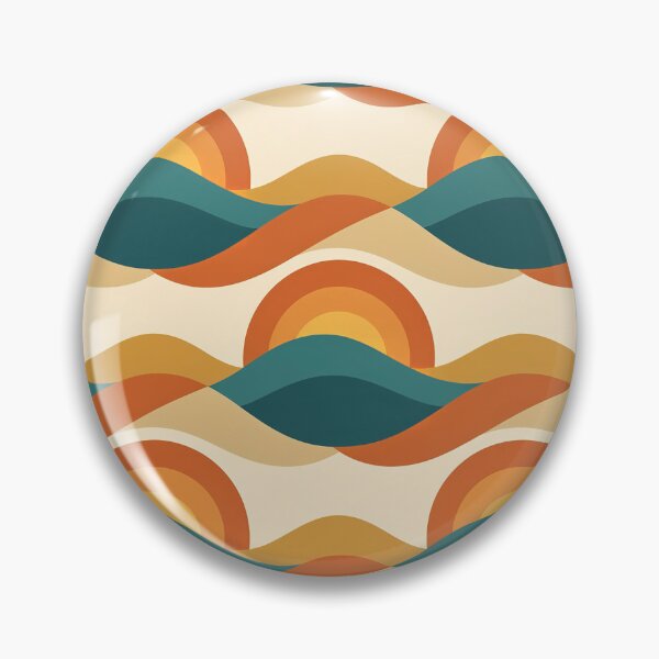 Item preview, Retro Abstract Sunset Waves Pattern iPhone Case designed and sold by FestivityFinds.