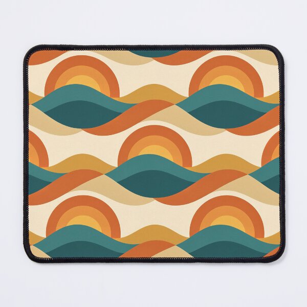 Item preview, Retro Abstract Sunset Waves Pattern iPhone Case designed and sold by FestivityFinds.