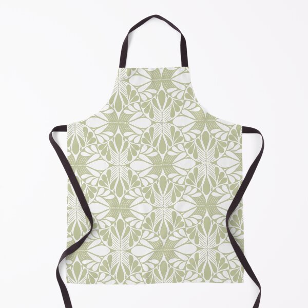 Item preview, Monochrome Folk Art Green Pattern designed and sold by Pinecone Place.