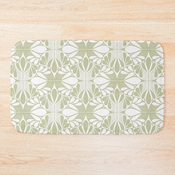 Item preview, Monochrome Folk Art Green Pattern designed and sold by Pinecone Place.