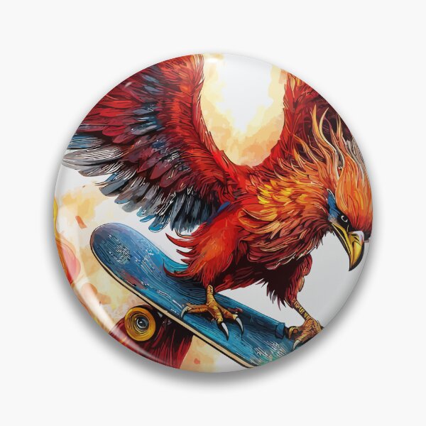 Item preview, Flames of the Skateboard Phoenix designed and sold by bb-15artstudio.