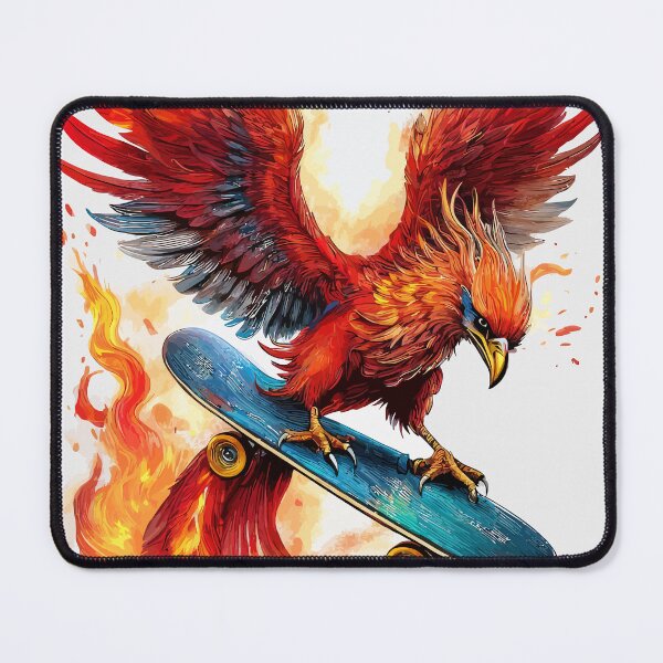 Item preview, Flames of the Skateboard Phoenix designed and sold by bb-15artstudio.