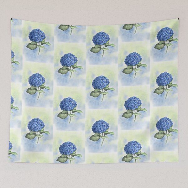 Item preview, Blue Hydrangea Watercolour – Soft Botanical Floral Art | The Grateful Flower designed and sold by LeafandHaven.