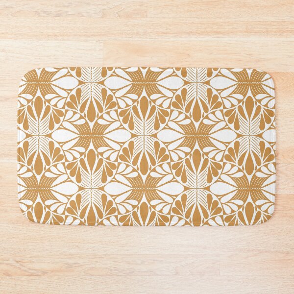 Item preview, Monochrome Folk Art Gold Pattern designed and sold by Pinecone Place.