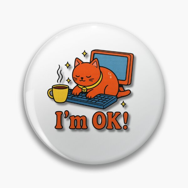 Item preview, I’m OK Cute Working Cat Kawaii Office Graphic Tee designed and sold by Mousy17.