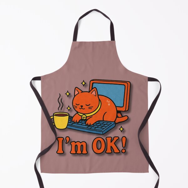 Item preview, I’m OK Cute Working Cat Kawaii Office Graphic Tee designed and sold by Mousy17.