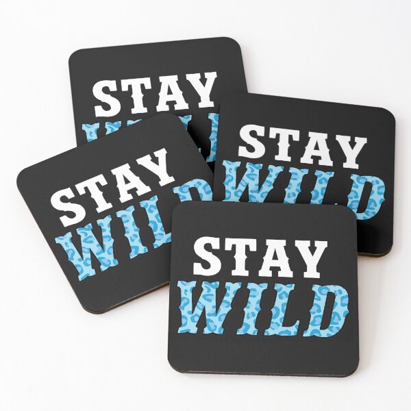 Item preview, Stay Wild Blue Spots Typography Graphic designed and sold by Kartezartion.