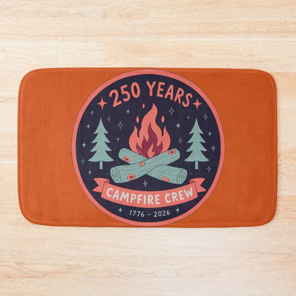Item preview, 250 Years Campfire Crew 1776 2026 America Anniversary Camping Tee designed and sold by bosamji.