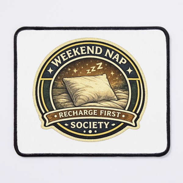 Item preview, Weekend Nap Society Sticker | Recharge First Badge | Cozy Sleep Lover Design | Introvert Relaxation Aesthetic designed and sold by MrDev.